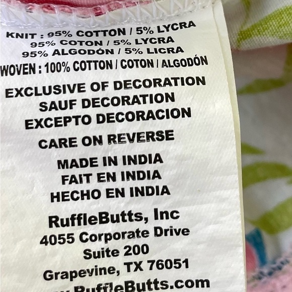 Ruffle Butts girls tunic size 3T - floral and striped - Picture 5 of 7